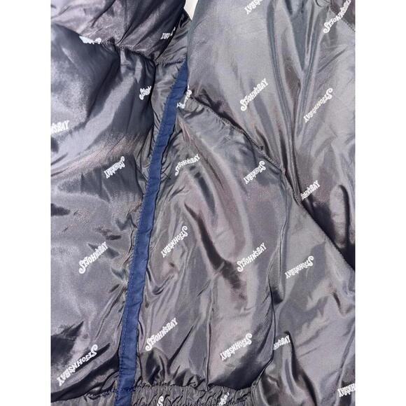 St. John's Bay Puffer Vest Men's L Navy Full Zip Quilted Lined Warm - Picture 9 of 15